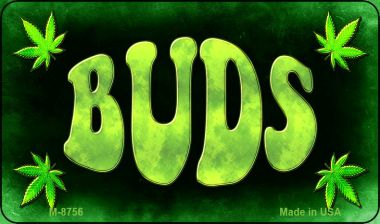 M-8756 3.5 x 2 in. Buds Novelty Metal Magnet