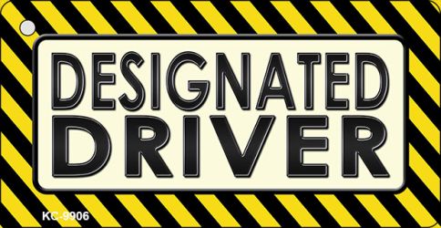 KC-9906 1.5 x 3 in. Designated Driver Novelty Metal Key Chain