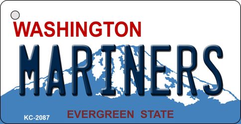 SMART BLONDE Mariners Washington State License Plate Novelty Metal Key Chain KC-2087