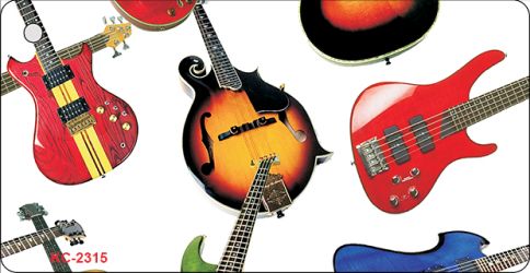 SMART BLONDE Guitars White Novelty Metal Key Chain KC-2315