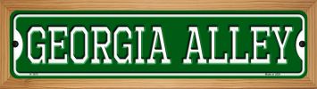 SMART BLONDE Georgia Alley Novelty Wood Mounted Small Metal Street Sign WB-K-1073