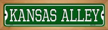 SMART BLONDE Kansas Alley Novelty Wood Mounted Small Metal Street Sign WB-K-1075
