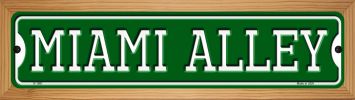 SMART BLONDE Miami Alley Novelty Wood Mounted Small Metal Street Sign WB-K-1081