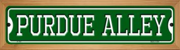 SMART BLONDE Purdue Alley Novelty Wood Mounted Small Metal Street Sign WB-K-1101