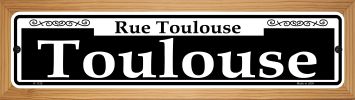 SMART BLONDE Toulouse Novelty Wood Mounted Small Metal Street Sign WB-K-1125