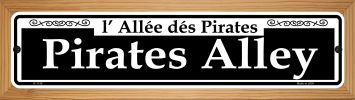 SMART BLONDE Pirates Alley Novelty Wood Mounted Small Metal Street Sign WB-K-1139