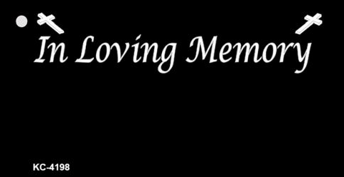 SMART BLONDE in Loving Memory Black Novelty Metal Key Chain KC-4198