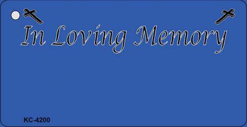 KC-4200 1.5 x 3 in. In Loving Memory Blue Novelty Metal Key Chain