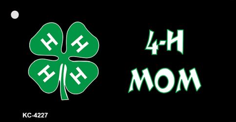 SMART BLONDE 4-H Mom Novelty Metal Key Chain KC-4227