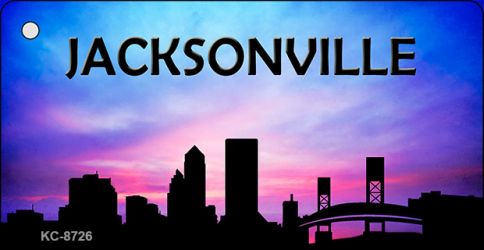 SMART BLONDE Jacksonville Silhouette Novelty Metal Key Chain KC-8726