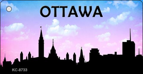 SMART BLONDE Ottawa Silhouette Novelty Metal Key Chain KC-8733