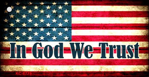 SMART BLONDE in God We Trust Novelty Metal Key Chain KC-8771