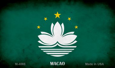 M-4083 3.5 x 2 in. Macao Flag Novelty Metal Magnet