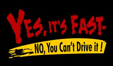 M-433 3.5 x 2 in. Yes Its Fast Novelty Metal Magnet