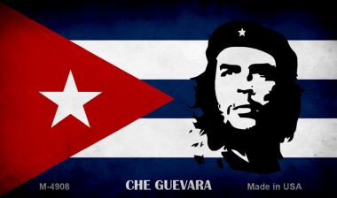 M-4908 3.5 x 2 in. Che Guevara Flag Novelty Metal Magnet