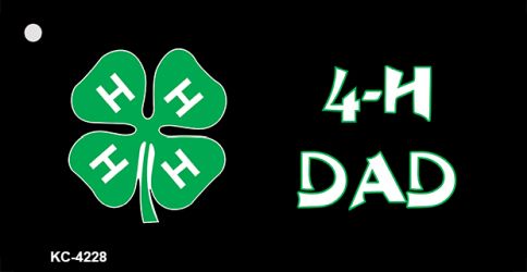 SMART BLONDE 4-H Dad Novelty Metal Key Chain KC-4228