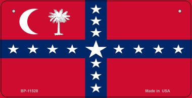 South Carolina Sovereignty Flag Novelty Metal Bicycle Plate BP-11528
