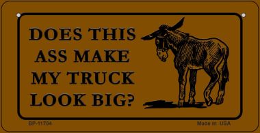 Does This Ass Novelty Metal Bicycle Plate BP-11704