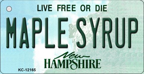 KC-12165 1.5 x 3 in. Maple Syrup New Hampshire Novelty Metal Key Chain