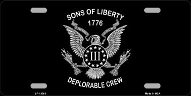 6 x 12 in. Sons of Liberty 1776 Novelty Metal License Plate Tag