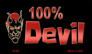 M-365 3.5 x 2 in. 100 Percent Devil Novelty Metal Magnet