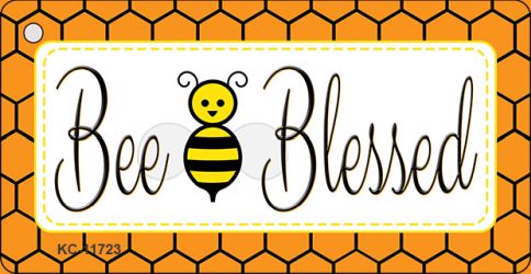 KC-11723 1.5 x 3 in. Bee Blessed Simple Novelty Metal Key Chain -  Smart Blonde