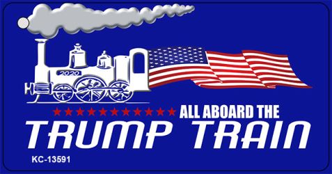 SMART BLONDE Trump Train Novelty Metal Key Chain KC-13591