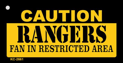 SMART BLONDE Caution Rangers Fan Area Novelty Metal Key Chain KC-2661