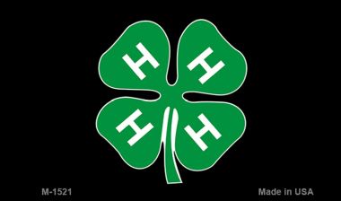 M-1521 3.5 x 2 in. 4-H Novelty Metal Magnet
