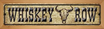 SMART BLONDE Whiskey Row Novelty Wood Mounted Small Metal Street Sign WB-K-1356