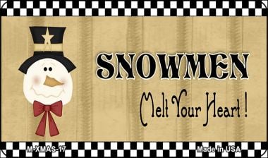 M-XMAS-17 3.5 x 2 in. Snowmen Melt Your Heart Novelty Metal Magnet -  Smart Blonde