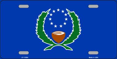 6 x 12 in. Pohnpei Flag Metal Novelty License Plate Tag
