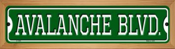 SMART BLONDE Avalanche BLVD Novelty Wood Mounted Small Metal Street Sign WB-K-1054