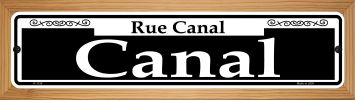 SMART BLONDE Canal Novelty Wood Mounted Small Metal Street Sign WB-K-1124