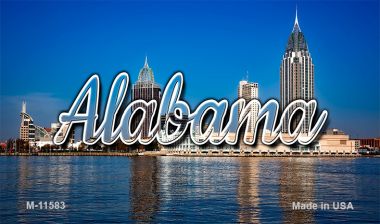 M-11583 3.5 x 2 in. Alabama City Skyline Magnet