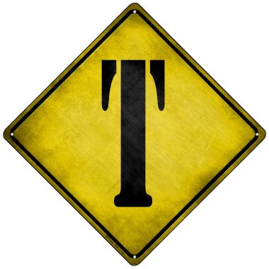 MCX-285 8.5 in. Letter T Xing Novelty Mini Metal Crossing Sign -  Smart Blonde