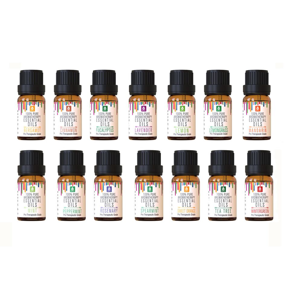 Pure Essential Aromatherapy Oils - Pack of 14