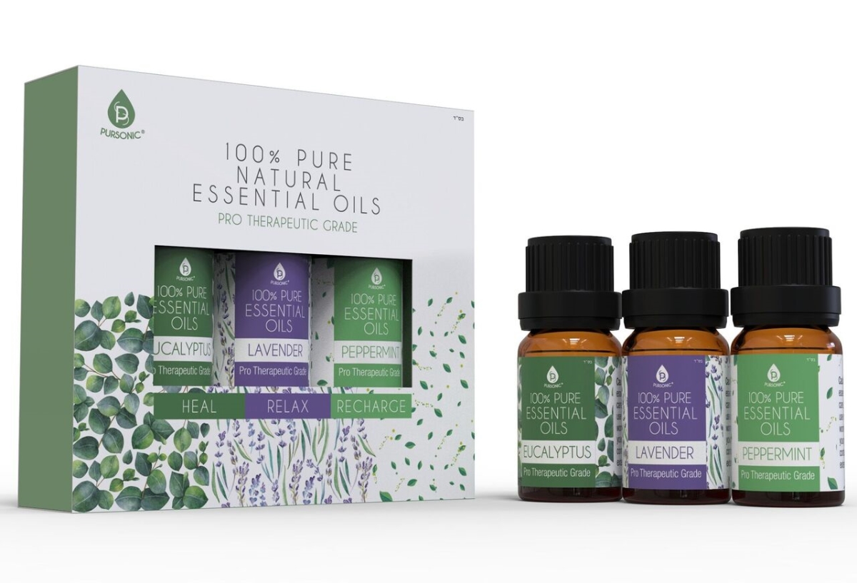 Pure Essential Aromatherapy Oils - Pack of 3