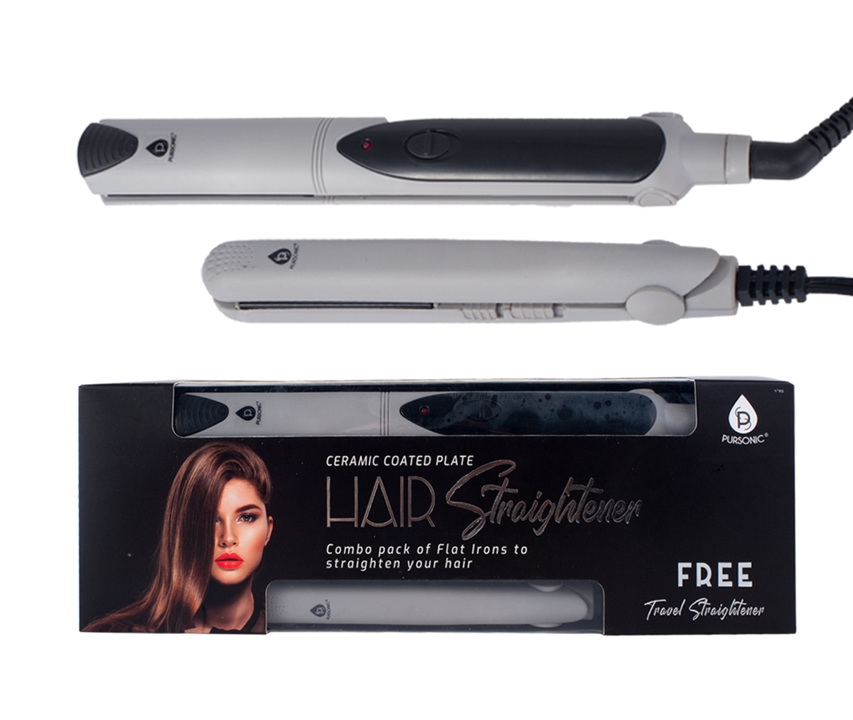 Picture of Pursonic TCA1555SL Combo Pack Hair Mini Straightener