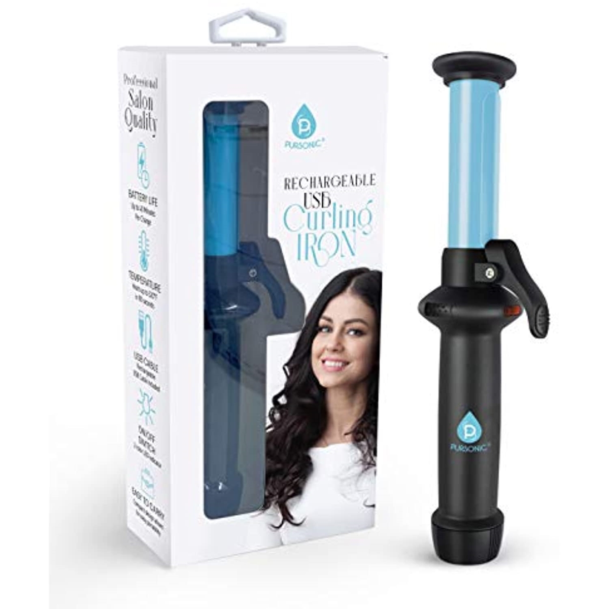 Picture of Pursonic RHC1 Rechargeable USB Mini Curling Iron
