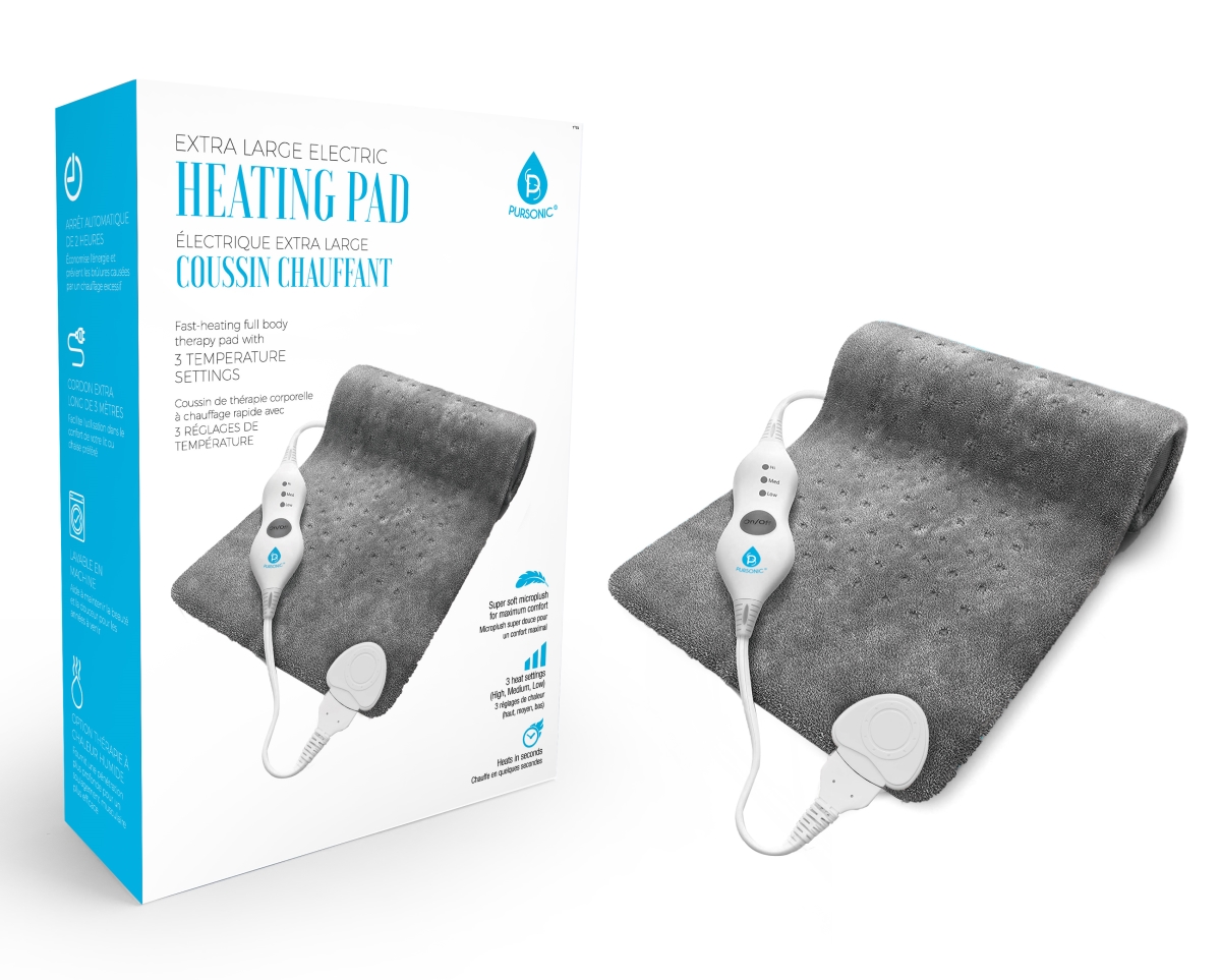 Picture of Pursonic HMG720GY Electric Heating Pad, Gray