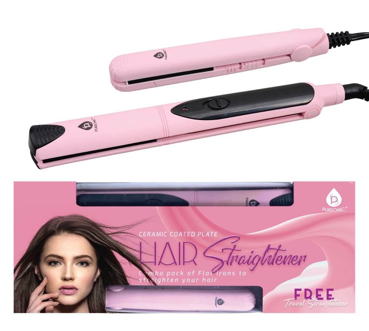 Picture of Pursonic TCA1555PK Combo Pack Hair Straightener