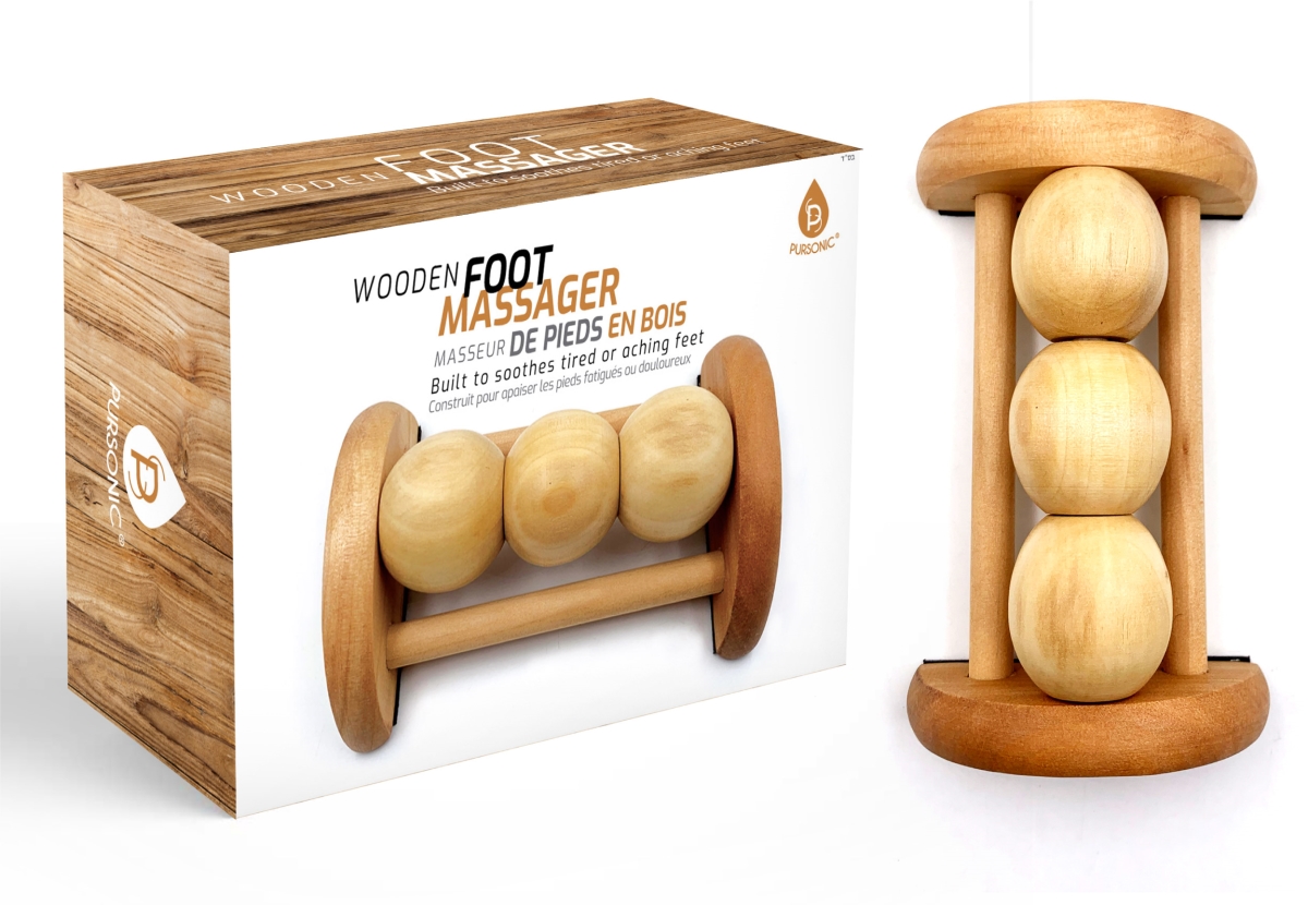 Picture of Pursonic HMG820 All Natural Wooden Foot Massager Roller