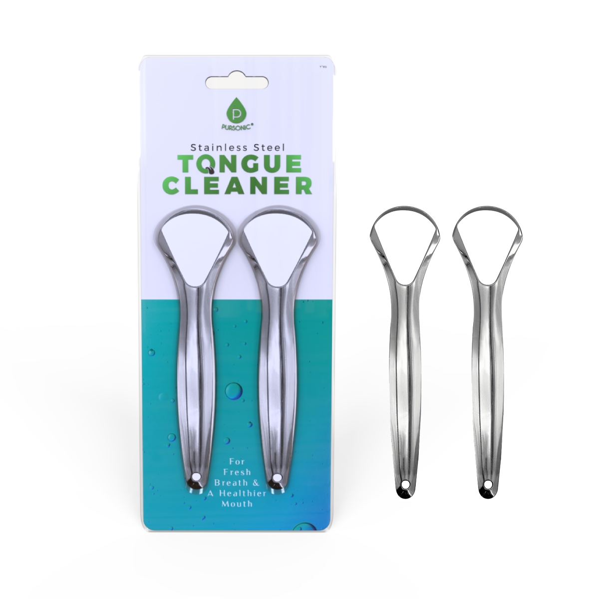 Picture of Pursonic TC2 Stainless Steel Tongue Cleaner - Pack of 2