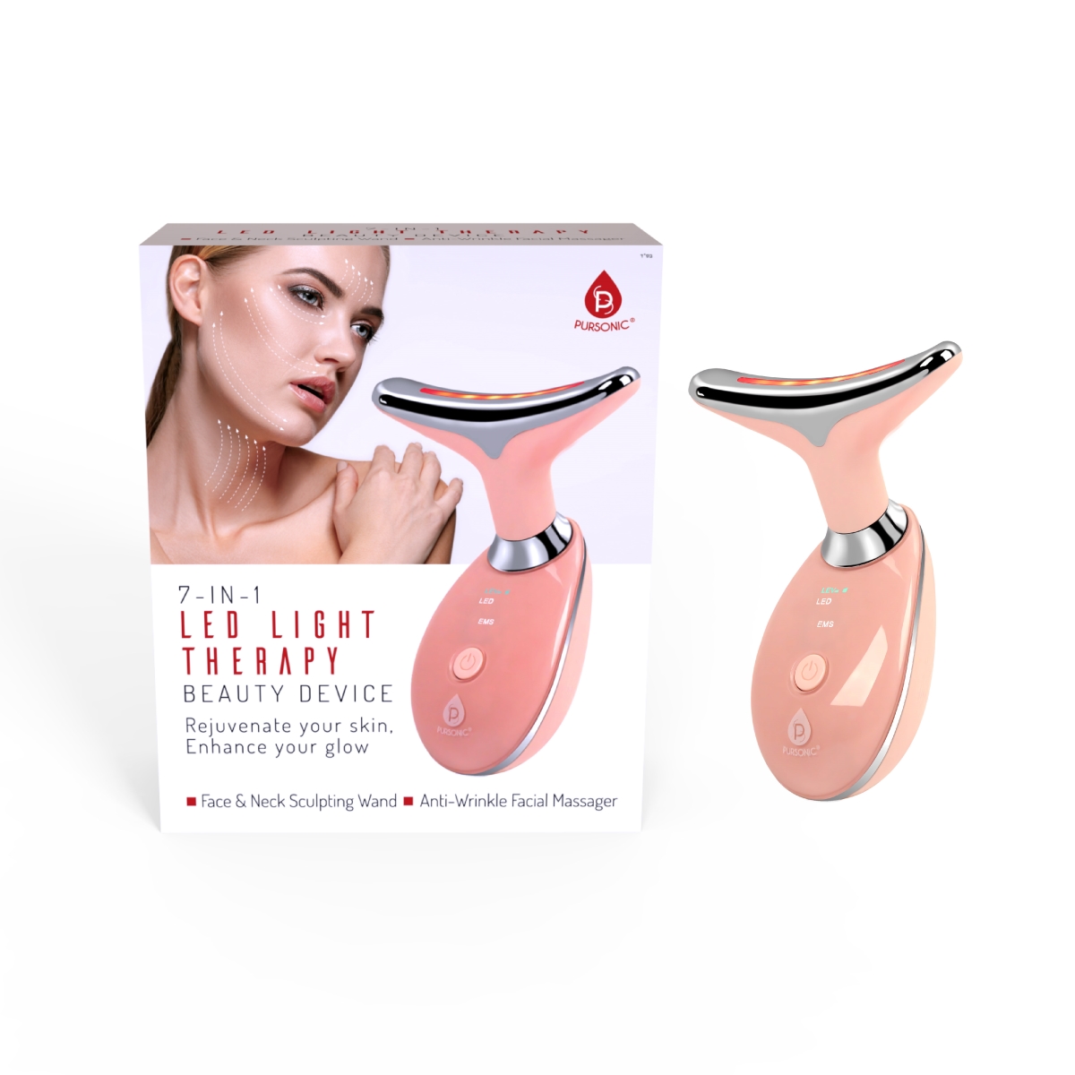 Picture of Pursonic LLT7 7-in-1 LED Light Therapy Beauty Device