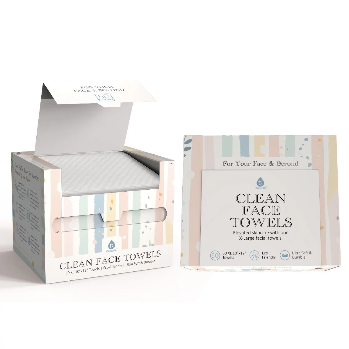 PURSONIC Clean Towels Disposable Face Towels - 1-Pack