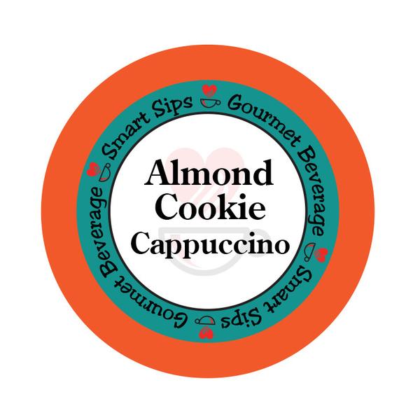 Smart Sips CAPALMCOOK24 Almond Cookie Cappuccino Single Serve Cups for All Keurig K-cup Brewers, 24 Count -  Erico