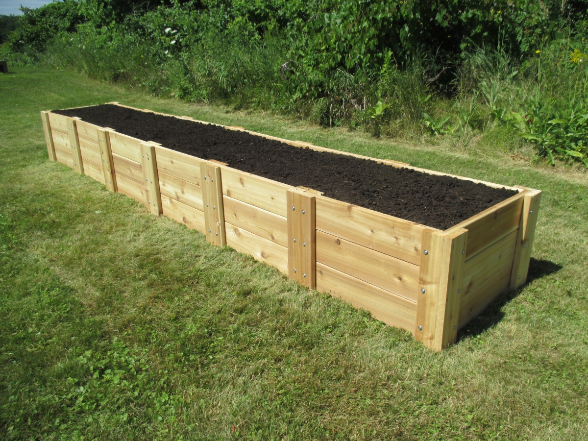 Deep Root Cedar Raised Garden Bed, 2 ft. x 12 ft. x 16.5 in.