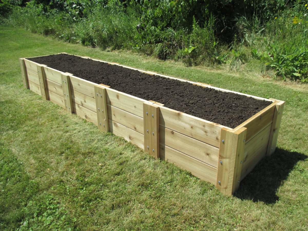 Deep Root Cedar Raised Garden Bed, 2 ft. x 10 ft. x 16.5 in.