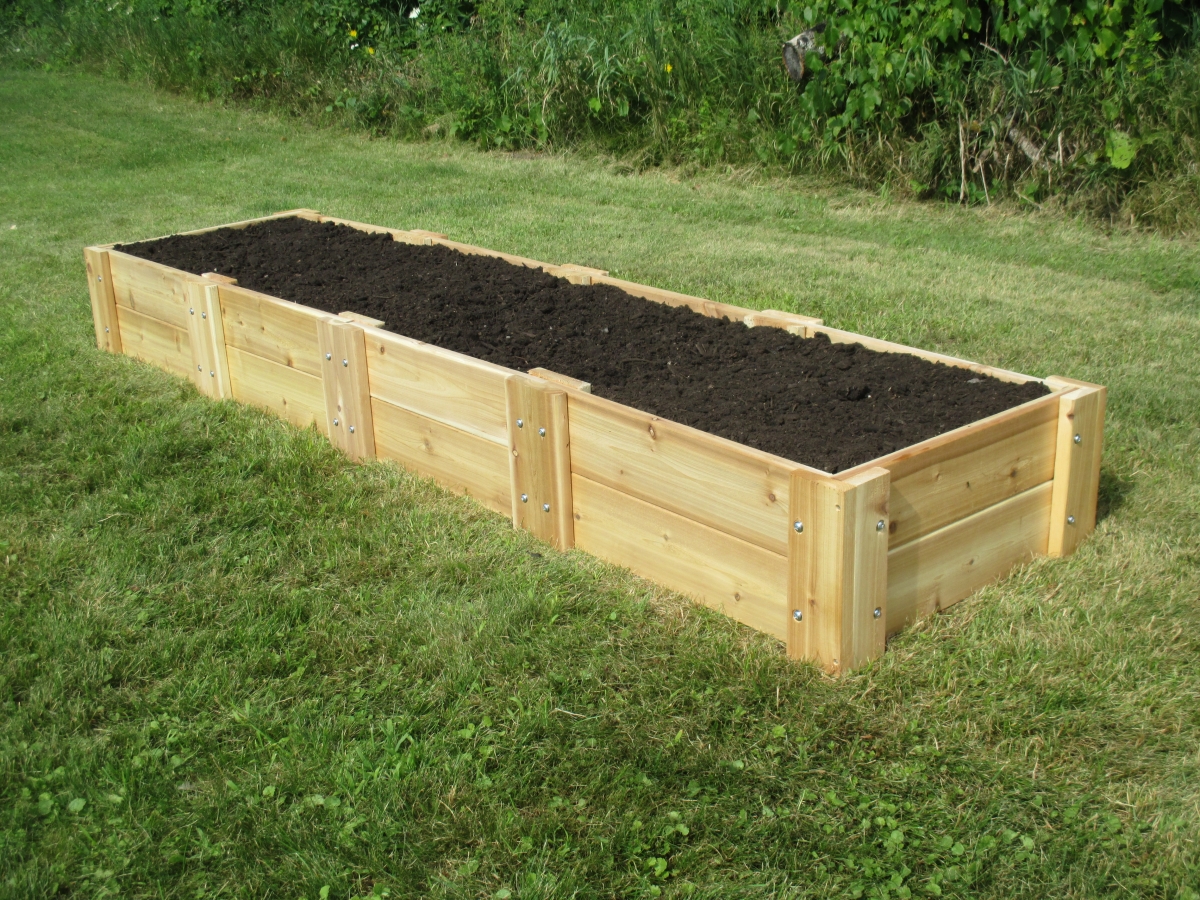 Cedar Raised Garden Bed, 2 ft. x 8 ft. x 11 in.